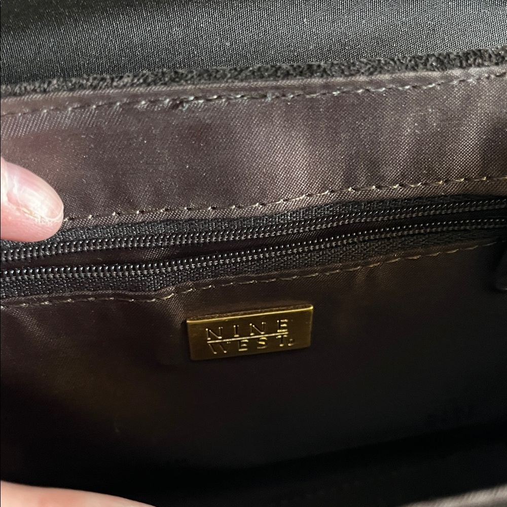 Nine West Elegant Brown Suede Handbag - Picture 3 of 5
